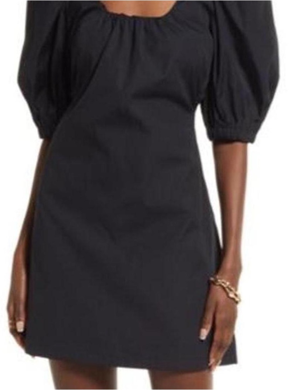 Open Edit Black Puff Sleeve Mini Dress size XL